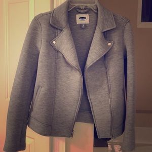 Grey moto style jacket